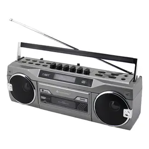 Portable cassette player Soundmaster SRR80TI with DAB+ and FM, LCD display, 3 W RMS, 3.5 mm headphone, battery/230V