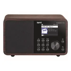 Portable DAB+ Radio Imperial DABMAN i170 — FM/DAB+ tuner, 10 W RMS, 2.4" display, 3.5 mm, USB-A, black/wood