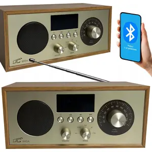 Portable radio LTC Brda FM/BT/USB 2200mAh battery 10W wireless charging light brown/gold