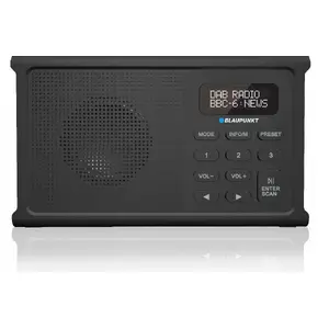 Portable Digital Radio No name RADIO DR 3BK — DAB+/FM with Bluetooth, rechargeable battery, clock and alarm