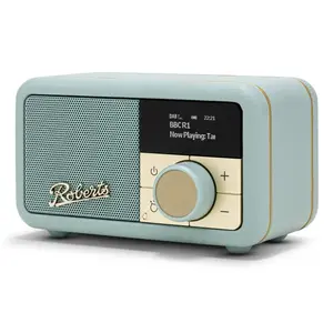 Portable radio Roberts Radio Revival Petite 2 — DAB/DAB+/FM, 3.5 mm, battery, green