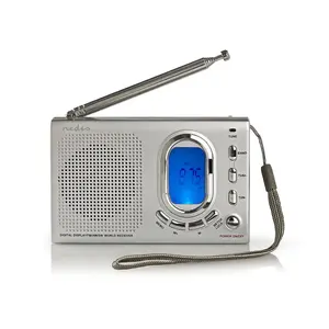 Radio Nedis RDWR1000GY — grey portable radio, model RDWR1000GY