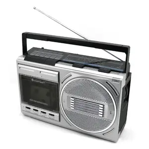 Portable cassette player Soundmaster RR20SI — FM/MW/SW radio, 3 W RMS, 3.5 mm headphone, Black/Silver