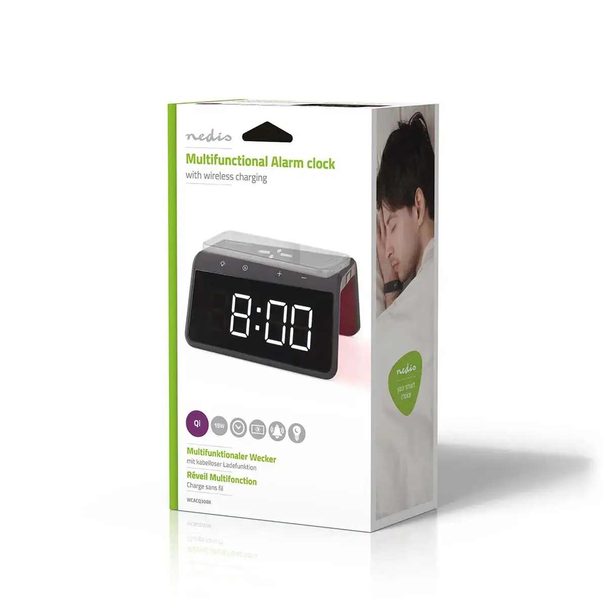 Nedis WCACQ30BK digital alarm clock Photo 10