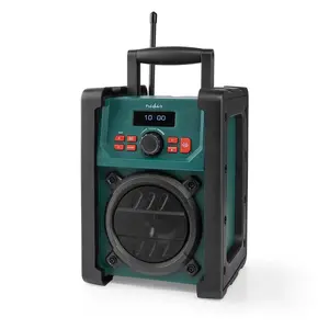 Portable radio Nedis RDDB3100GN — DAB+ & FM tuner, 15 W RMS, 6 cm driver, 2.2" display, USB-C, green/black