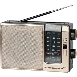 Portable Analog Radio Kruger & Matz KM0830 — AM/FM Receiver, Battery or Mains Power