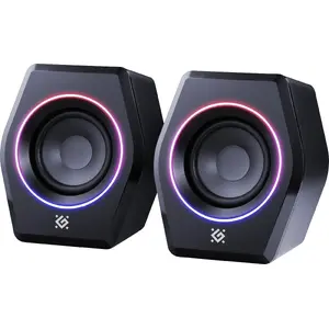 Desktop speakers DEFENDER SOLAR 9 2.0 — 10W, Bluetooth, USB, RGB lighting