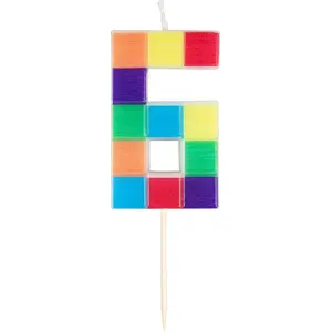 Candle figure Adikbal number 6, 7 cm height, decorative birthday cake candle
