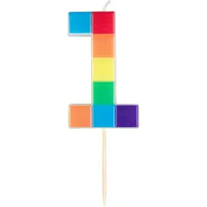 Candle number 1 by Adikbal, block-style numeral, 7 cm height, one size