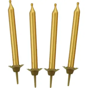 Birthday candles GoDan model 492450 – gold finish, set of 10, universal