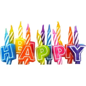 Набор свечей для торта MK Happy Birthday, универсальные праздничные свечи (MPN AA042MKT)