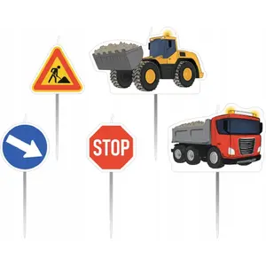 TEKA Construction Party figurine caps set, 5 pieces