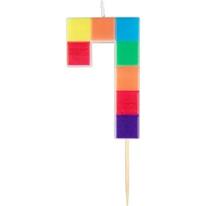 Candle numeral '7' block design 7 cm — Adikbal