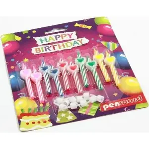 Penword birthday candles PT-10S — decorative wax candles set