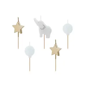 Свеча-фейерверк для торта Home&Styling Collection SCS-17, разноцветная, высота 50 мм, 5 шт.