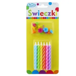 Birthday Candles GoDan spiral pattern - pack of decorative spiral birthday candles