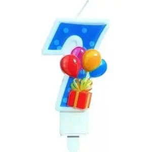 Cake topper numeral 7 with balloons MK TRADE MKTR0072