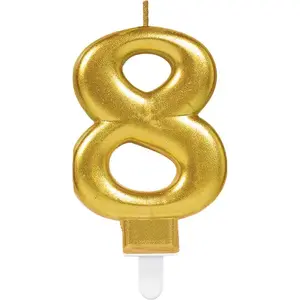 Candle sparkler AMSCAN 728.9901780 — Gold, height 93 mm, 1 pc