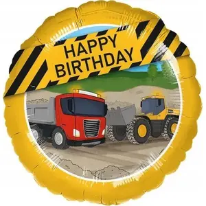 Фольгированный шар AMSCAN «Happy Birthday» — дизайн с машинами, декор для праздника