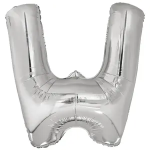 Toy balloon No name Amscan 9909572 — foil, silver, 5 pcs pack
