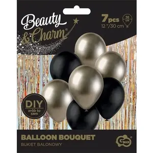 GoDan party balloons bouquet prosecco-black 7 pcs