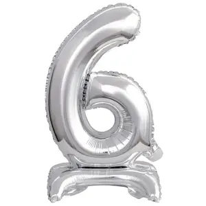 Toy balloon AMSCAN 9911729 — foil silver, pack of 5