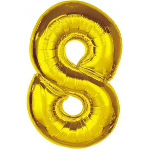 Фольгированный шар GoDan Smart цифра 8 золотой 92 см