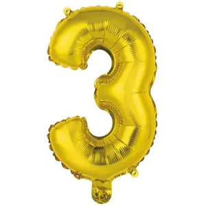 Toy balloon AMSCAN 9909681 — foil, gold, 5 pcs pack