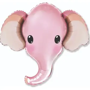 Foil Balloon 24-inch Flexmetal FX – Elephant (pink), packaged