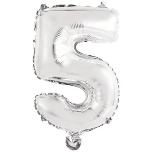 Toy balloon AMSCAN 9909673 — foil, silver, pack of 5