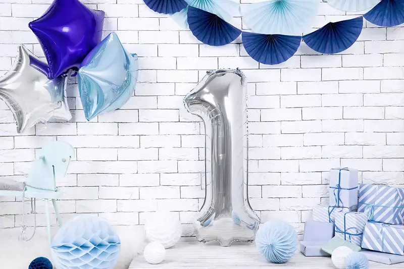 Toy balloon PartyDeco FB1M-1-018 foil silver Photo 2