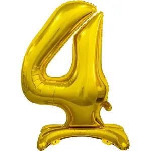 Foil Balloon GoDan number 4 gold — 74 cm, universal use