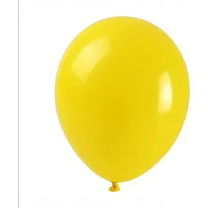 Balloons Arpex pastel yellow 25 cm, pack of 100 — latex party balloons