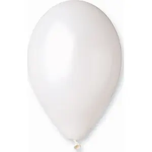 Gemar metallic balloons Pearl-White GM120 33 cm 50 pcs