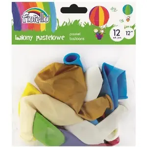 Fiorello balloons pastel 12-inch mix, pack of 12