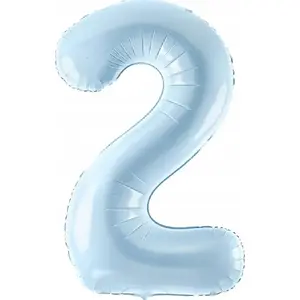 Balloon foil PartyDeco 72 cm, 2 balloons, light blue