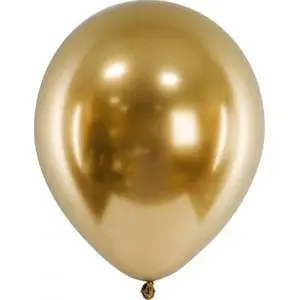 Balloon PartyDeco Glossy 30 cm, pack of 50 – gold latex balloons