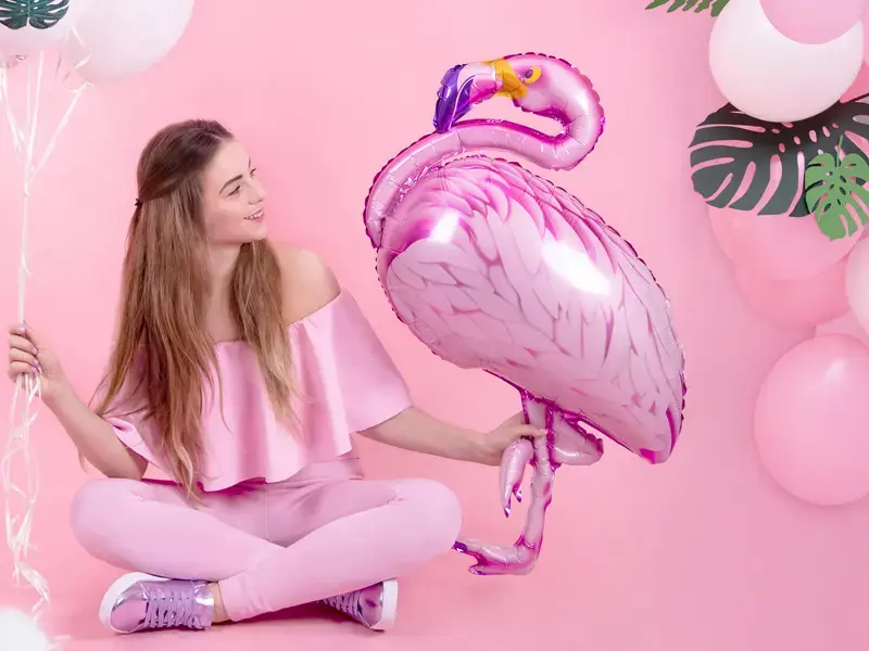 Toy balloon PartyDeco Flamingo, foil 700×950 mm Photo 2