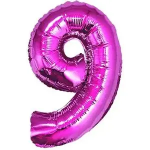 Foil Balloon GoDan Number 9 Pink 85 cm
