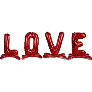 TEKA standing foil balloons 'Love' – decorative helium or air-filled letter/shape balloons, reusable