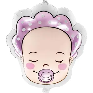Foil Balloon PartyDeco 'Baby Girl' 40 x 45 cm — decorative helium/air-filled foil balloon