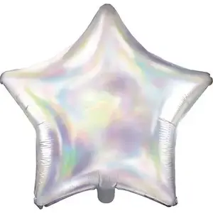 Foil Balloon Star PartyDeco PARX1252 opalescent 48 cm, universal valve