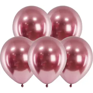 Латексные шары PartyDeco Glossy розово-золотые 30 см — 50 шт.