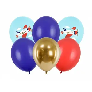 Игрушечный шар PartyDeco SB14P-312-000-6 — латексный, разноцветный, диаметр надувной 30 см, упаковка 6 шт.