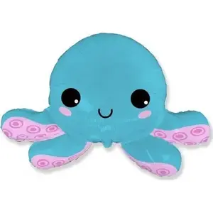 Helium foil balloon GoDan Happy Octopus 61 cm — novelty shaped party decoration