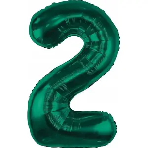 Balloon foil GoDan number 2, bottle green, 85 cm