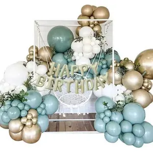 Balonu komplekts Korbi Happy Birthday girlanda 124 gab. — dažādu balonu un piederumu komplekts