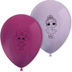 Latex Balloons Procos LOL Glitterati 28 cm — pack of 8, universal