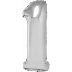Foil Balloon GoDan Smart silver 76 cm — round decorative party balloon