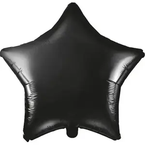 Foil Balloon PartyDeco Star Black 48 cm – decorative helium-compatible balloon
